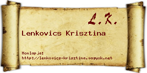 Lenkovics Krisztina névjegykártya